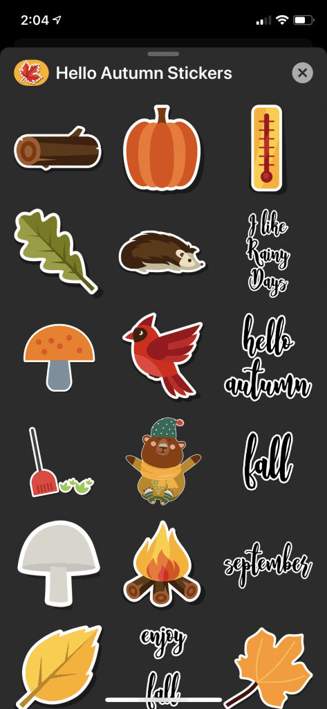 Hello Autumn Stickers Screenshot 4