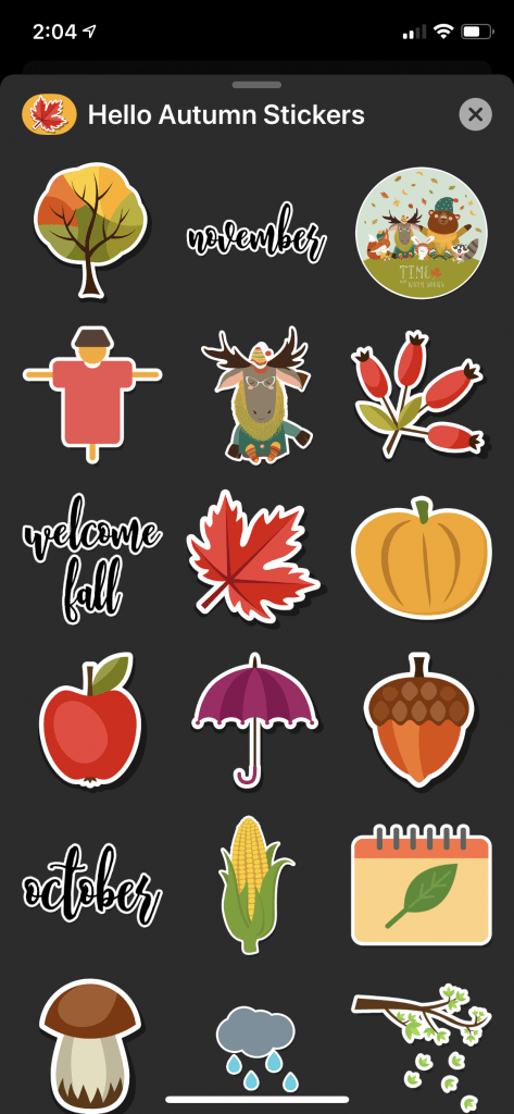 Hello Autumn Stickers Screenshot 3
